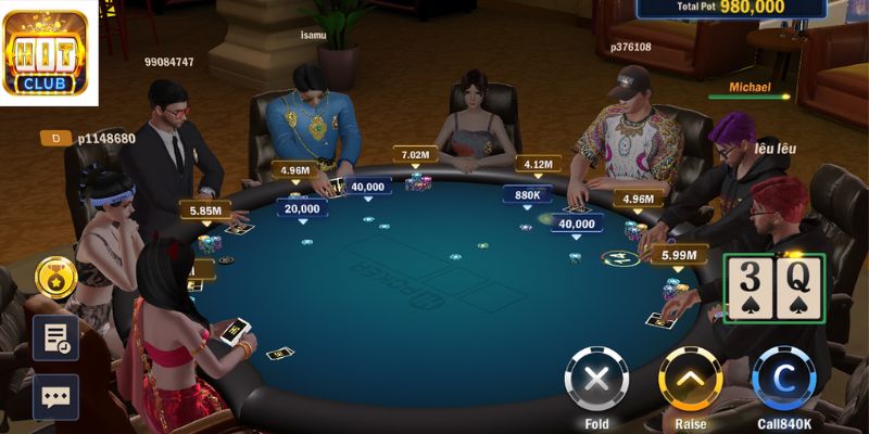 Poker 3D HITCLUB bất bại khi bỏ túi mẹo cược từ cao thủ